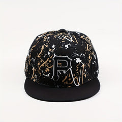 Letter Pattern Street Dance Hip hop Hat Flat Baseball Cap