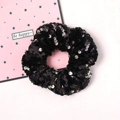 Sequin Hair Tie Scrunchie Ponytail Holder Elastic Hair Rope