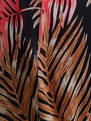 Women's Plus Leaf Print Lantern Trousers
