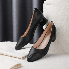 Block Heel Court Shoes Solid Pumps Women's Footwear