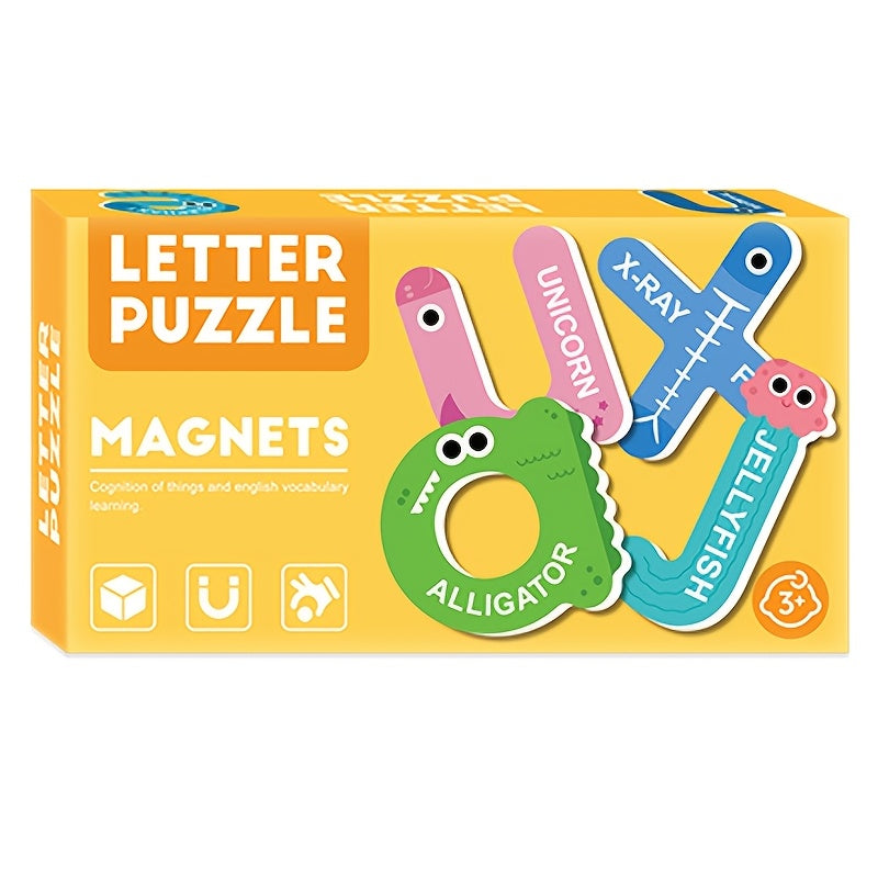 Magnetic Letter Number Learning Toy Preschool Math Counting Uppercase Animals Nu