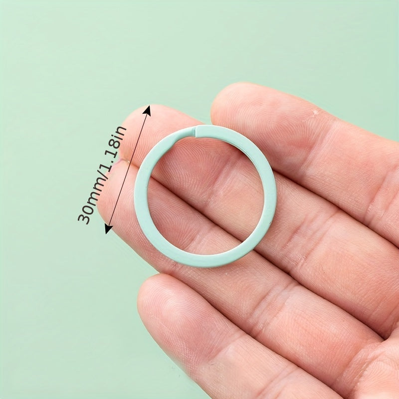 Iron Painted Key Ring Candy colored Flat Ring Jewelry Accessories