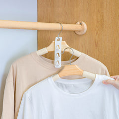 Set of 4 Space Saving 3 Hook Clothes Hanger Multifunctional Closet Organizer