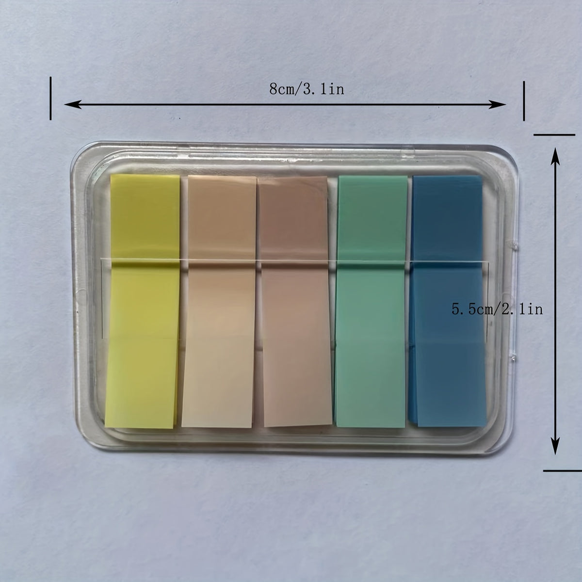 100 Sheets Translucent Sticky Notes Colorful Pet Index Stickers