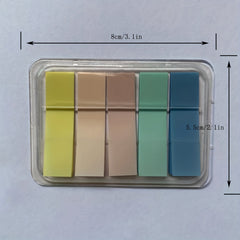 100 Sheets Translucent Sticky Notes Colorful Pet Index Stickers