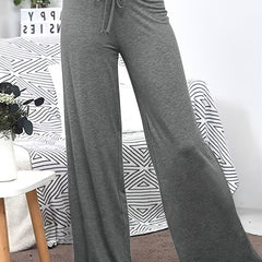  Sports Pants Women's Solid Wide Leg Trousers
