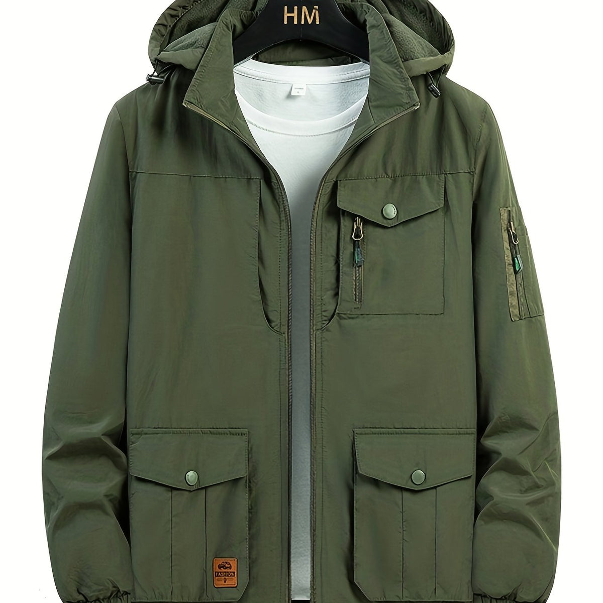 Men's Waterproof Hooded Jacket for Outdoor Activities