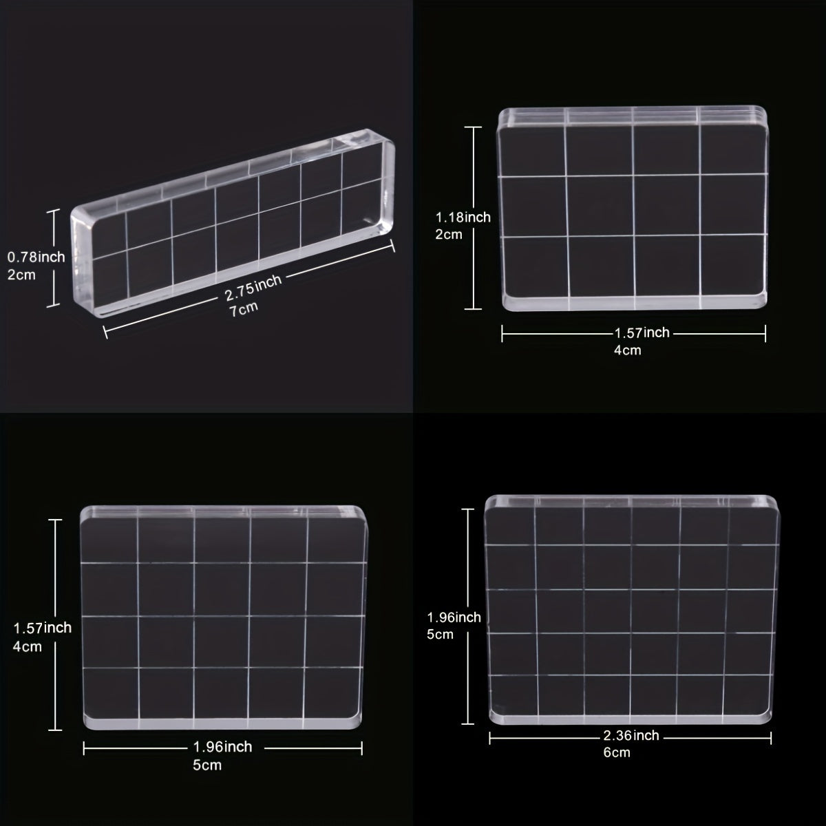 Acrylic Stamp Block for Transparent Seal Stamp DIY Scrapbook Decor