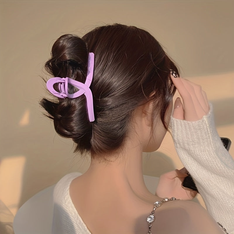 Matte Glossy Twisted Hair Claw Clip Strong Hold Hair Accessories