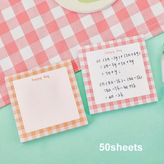 Plaid Sticky Notes Student High value Notepad Landscaping Stickers