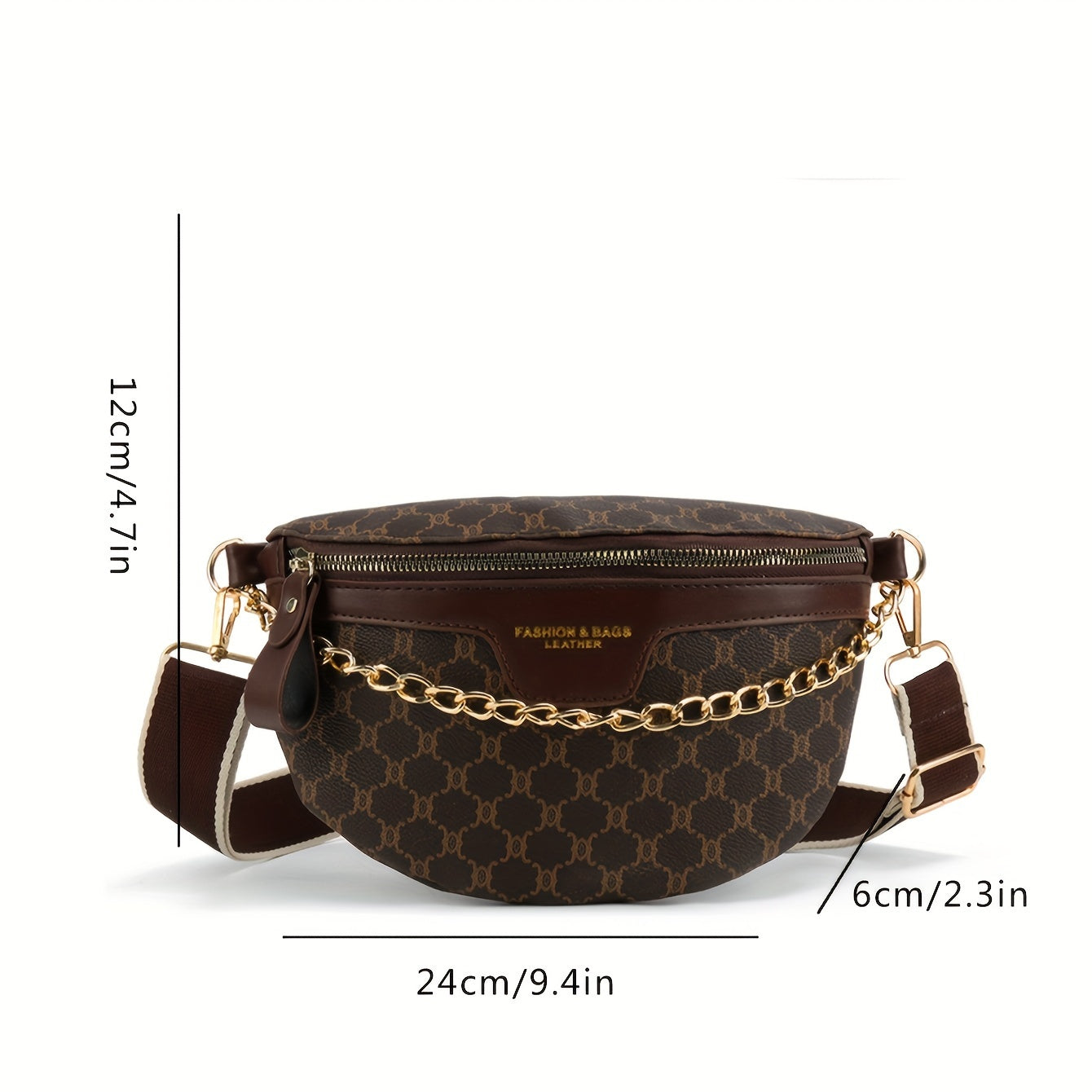 PU Leather Crossbody Fanny Pack Vintage Floral Pattern Waist Bag