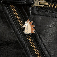 Brown Hedgehog Modeling Personalized Brooch Clothing Pin