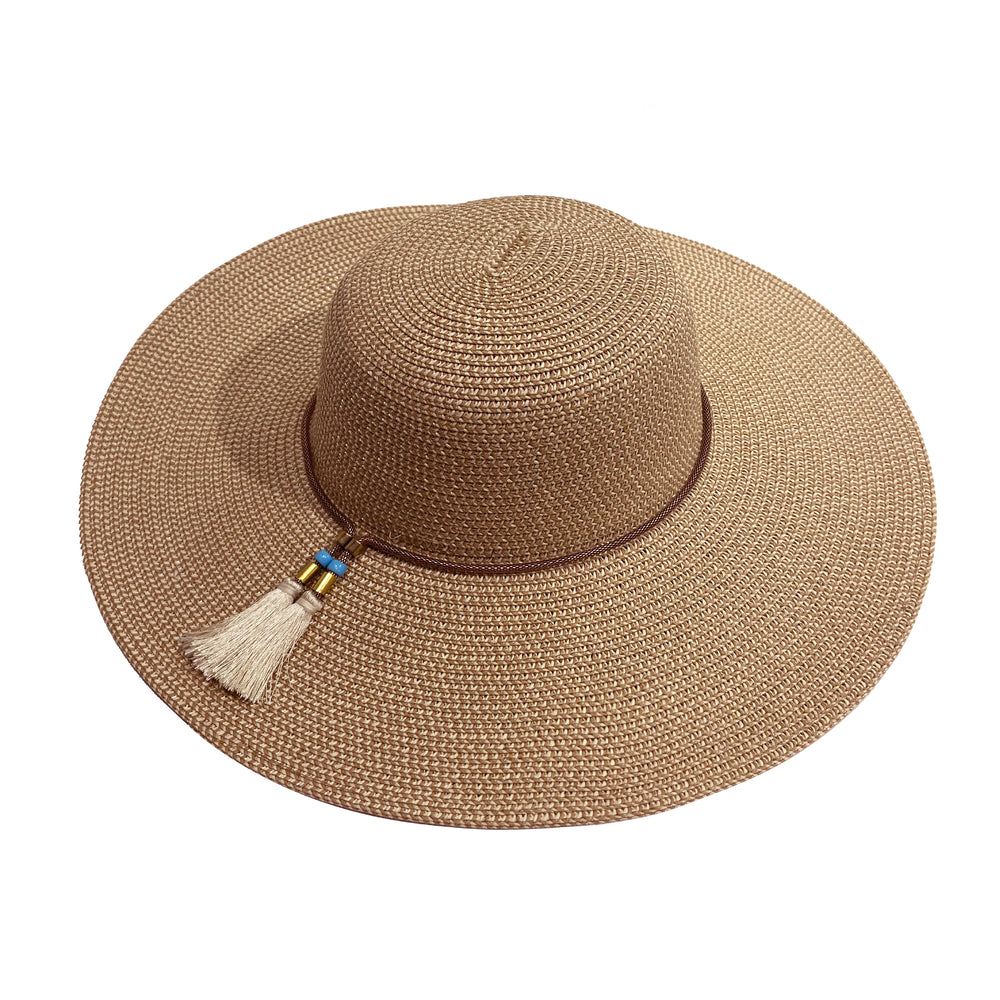 Boho Sun Hat Tassel Chain Decor Straw Beach Hat