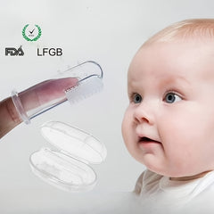 Baby Finger Strap Toothbrush Oral Cleaning Alloy Toddler Baby Toothbrush