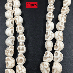 20pcs Gothic Skull Head Pendants Beads Charms DIY Jewelry Making Art Craft