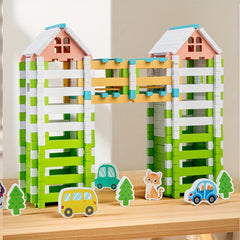 Wooden Mortise and Tenon Building Blocks Toy Set