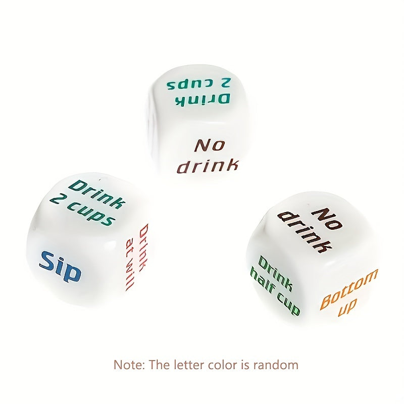 6pcs Cheers Dice Game for Outdoor & Drinking Parties