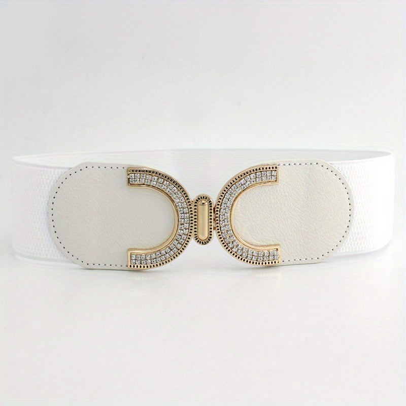 Rhinestone Buckle Corset Belt - Stylish Dress and Jean Accessory