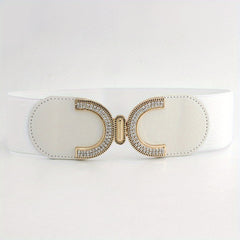 Rhinestone Buckle Corset Belt - Stylish Dress and Jean Accessory