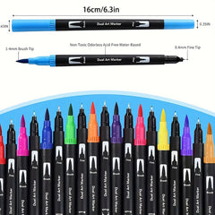 24 72 120 Dual Headed Watercolor Pens Set with Box