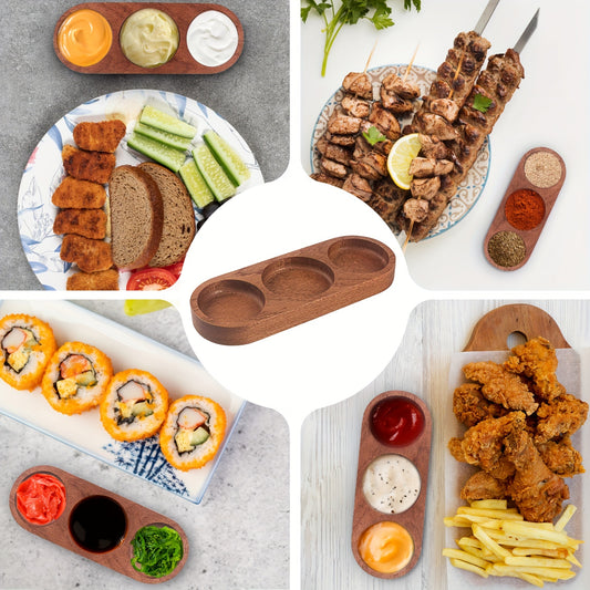 Wooden Sauce Dish Food Sauce Cup Seasoning Dish Cheese Sauce Bowl