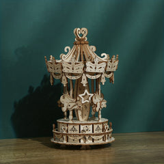 DIY Carousel 3D Wooden Puzzle Model Crafts