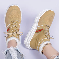 Women's Plush Inner Warm Sports Sneakers Winter Running Shoes