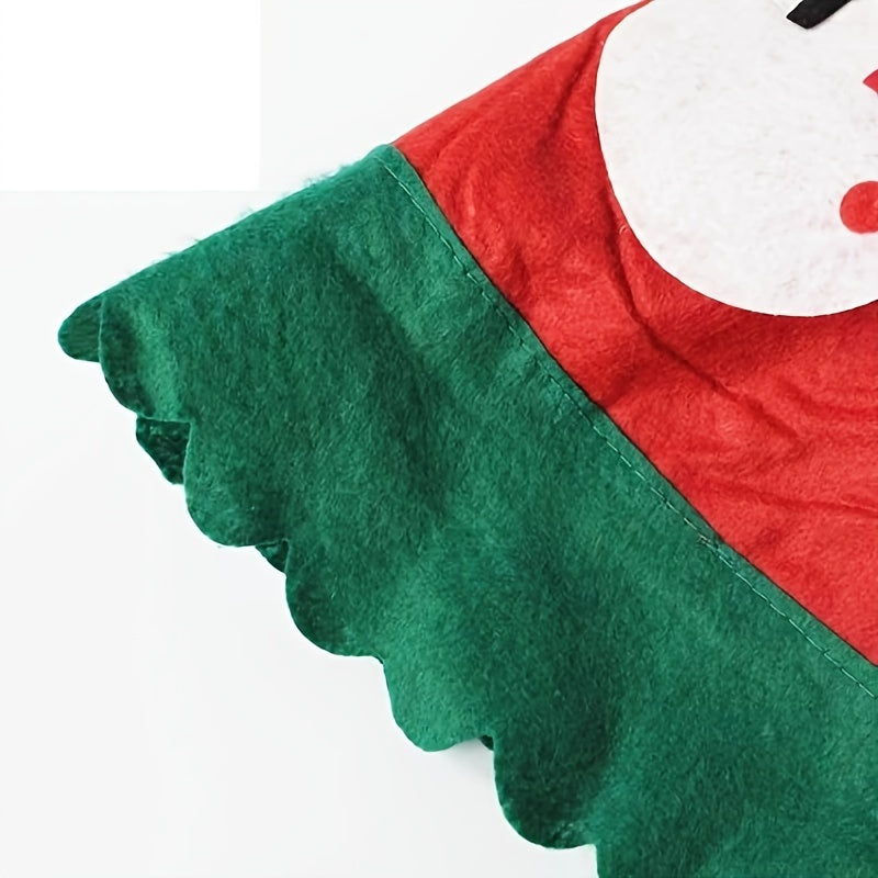 Christmas Tree Skirt Red Velvet Snowflake Design