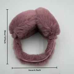 Women's Pink Fleece Earmuffs - Warm Winter Ear Covers