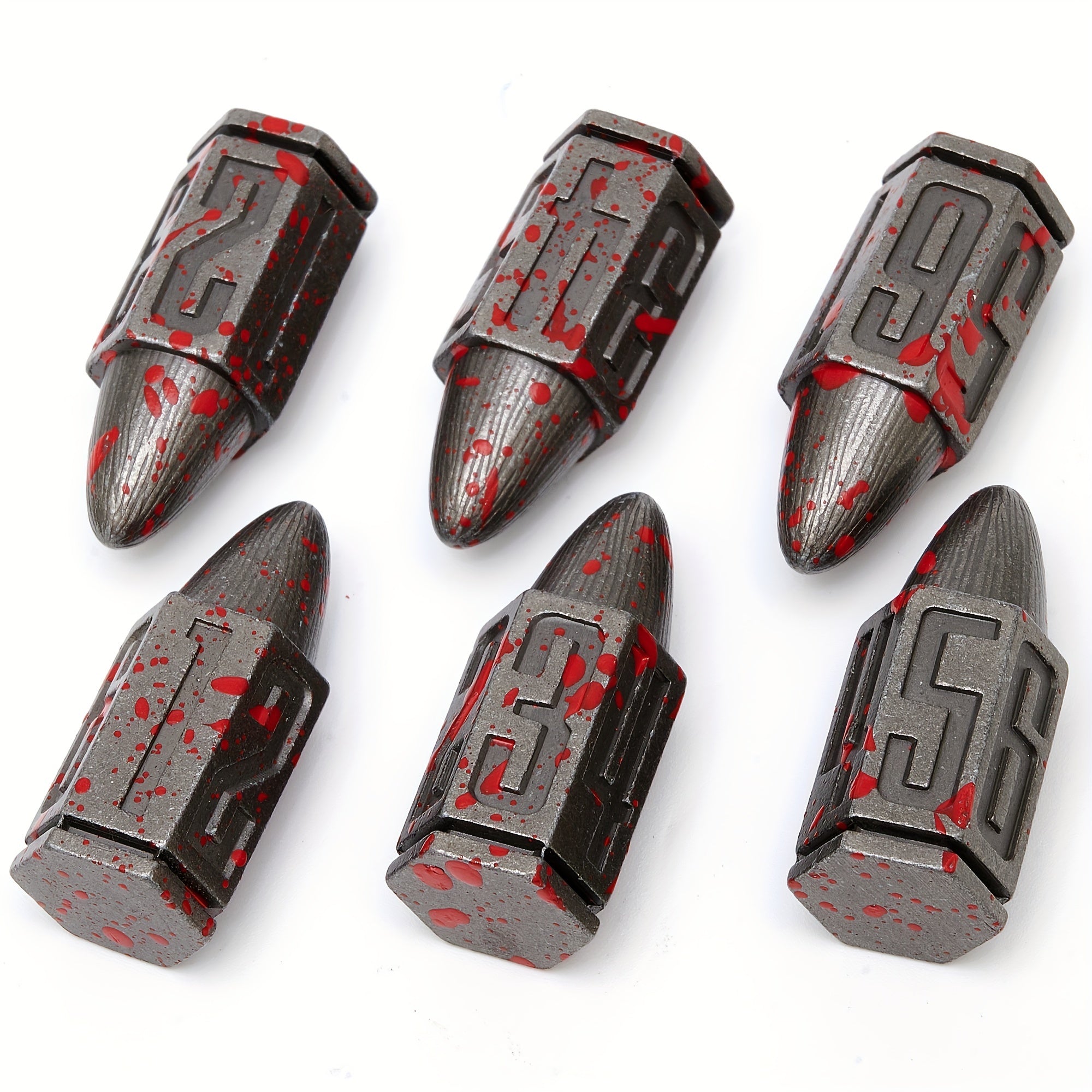 6pcs Metal Polyhedral Dice Set For RPG Board Games