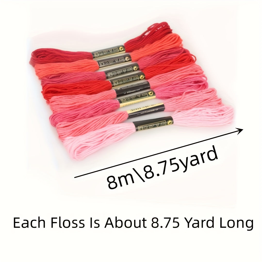140pcs Rainbow Embroidery Floss Pack - Cross Stitch Threads Bracelet Yarn Craft