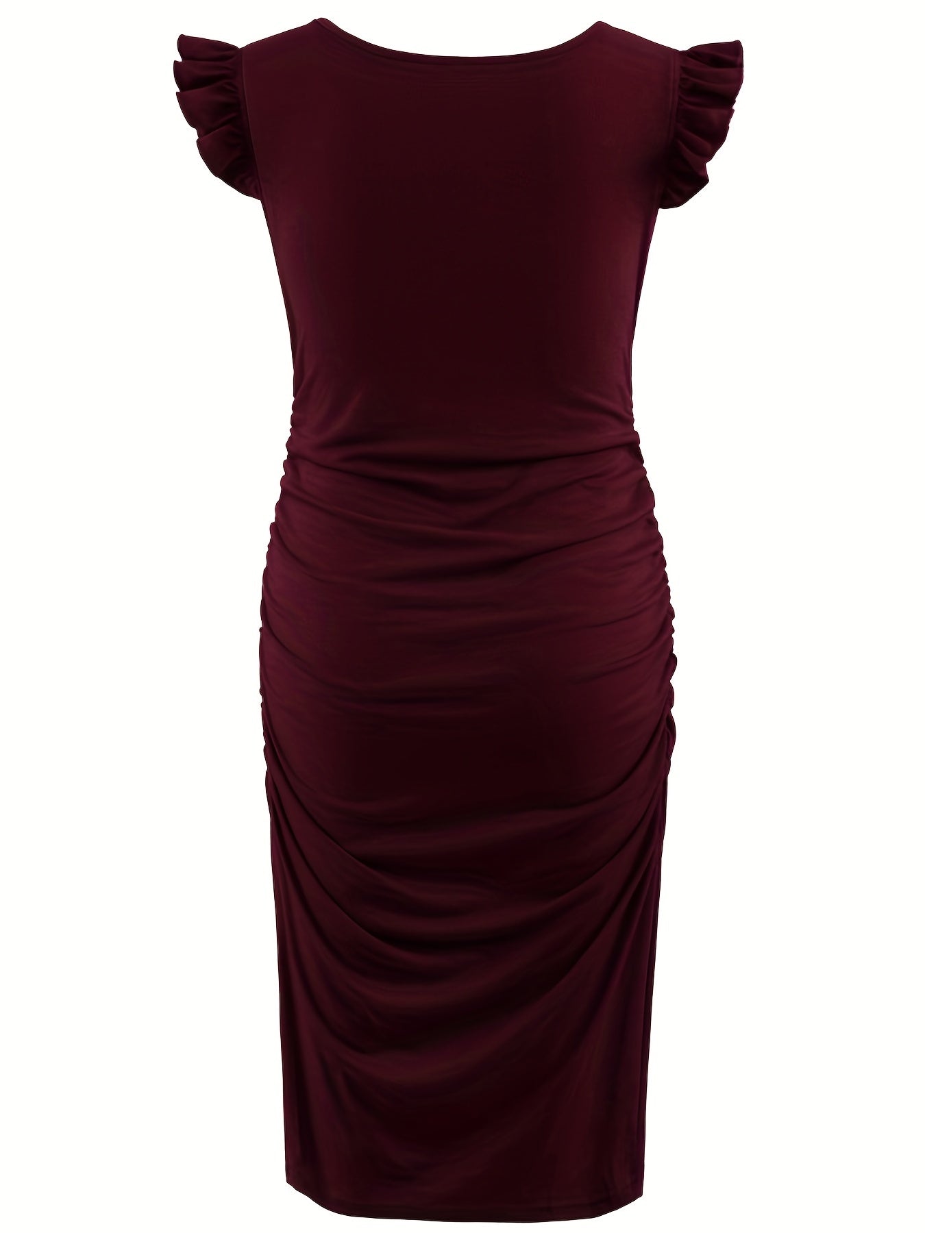 Maternity Ruffle Sleeve Dress for Summer Holiday Party