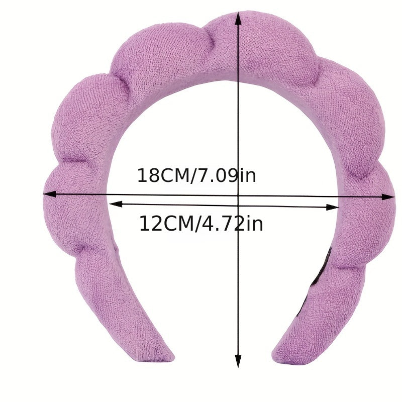 Plush Headband Towel Wristband Set for Spa and Make Up