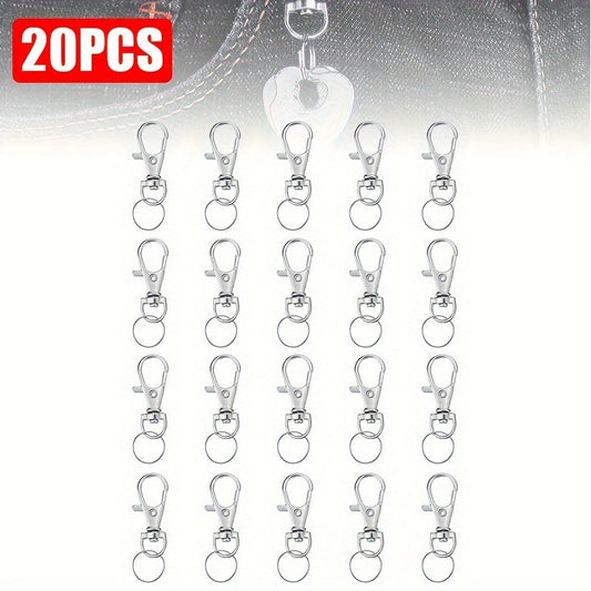 20pcs Keychain Keyring for Outdoor Camping Fishing