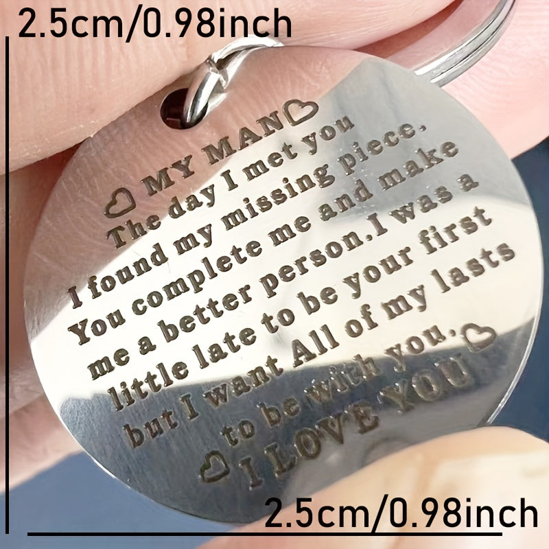 I Love You Key Chain For Husband - Birthday Present For Him