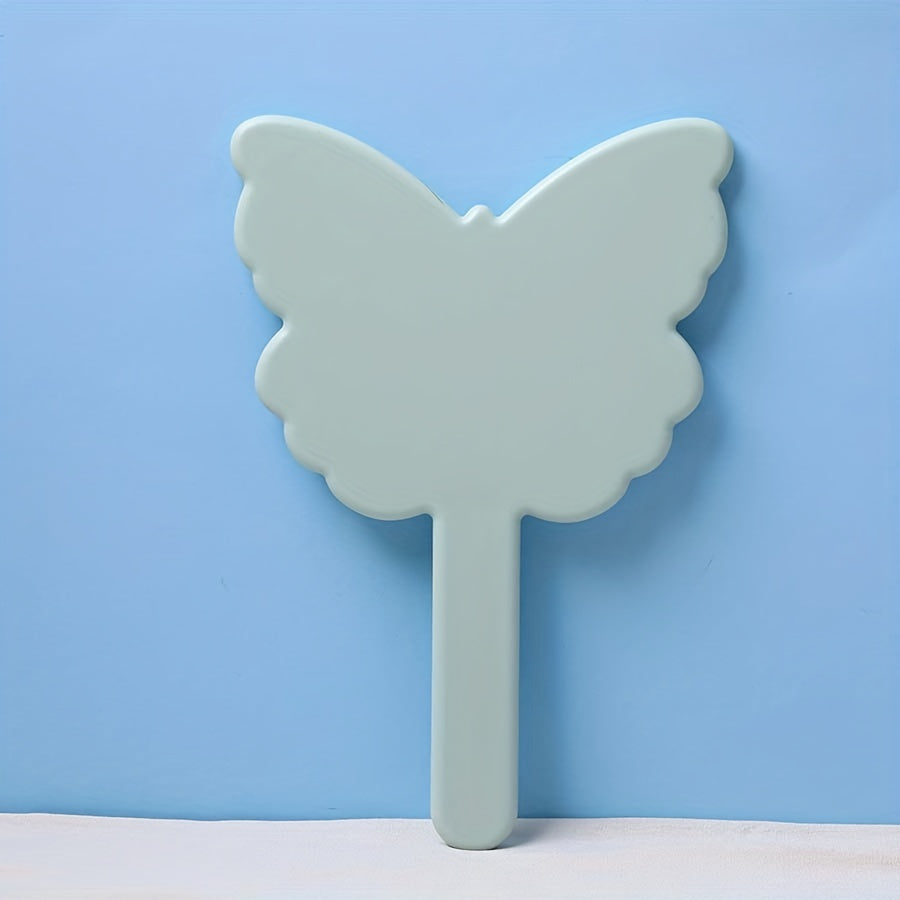 Green Butterfly Handheld Makeup Vanity Mirror with Handle