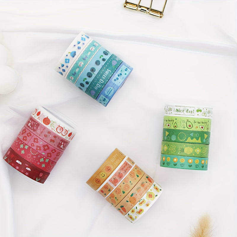 10 Rolls Basic Mori Watercolor Washi Tape Set