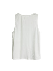  Solid Scoop Neck Summer Tank Top