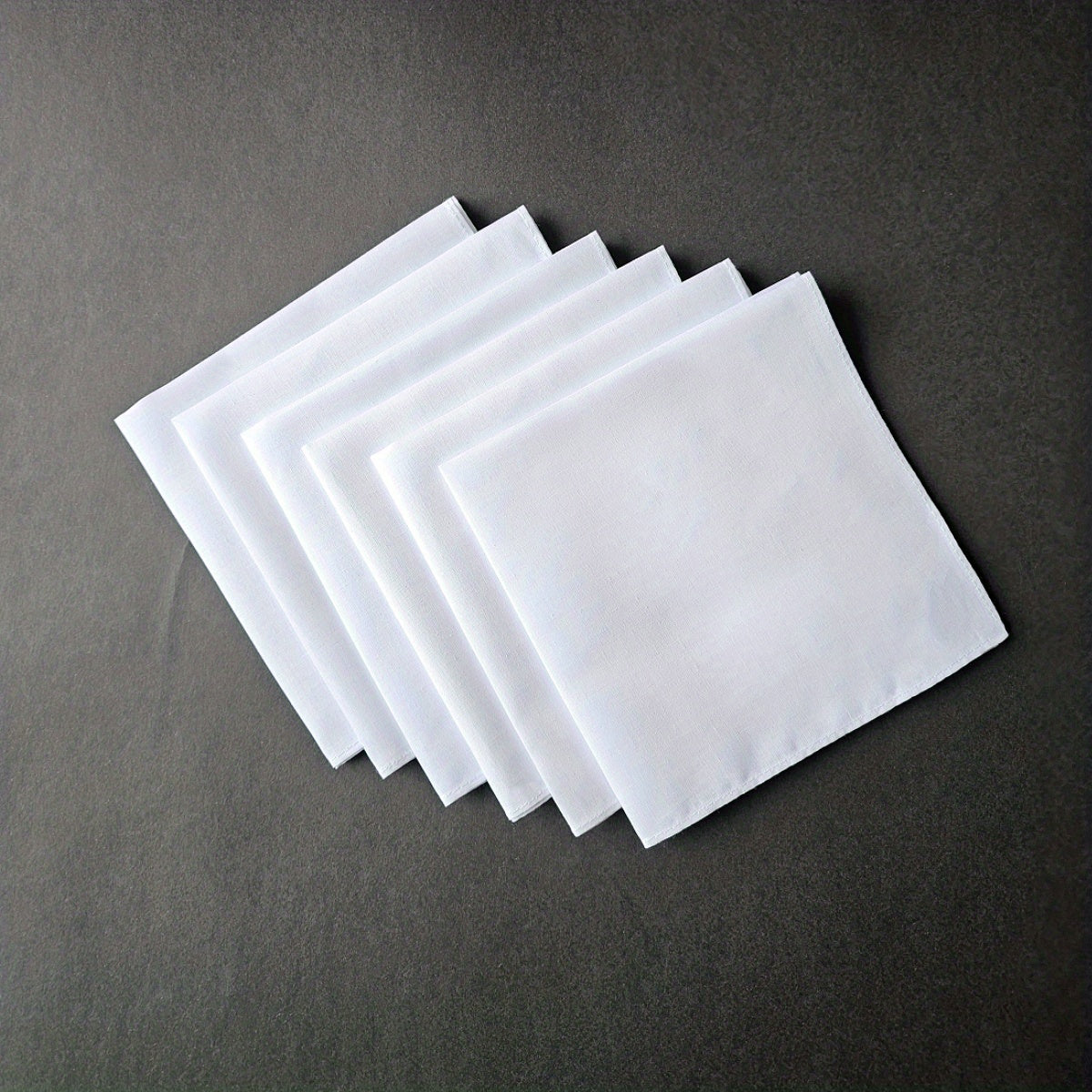 6pcs Soft Wedding Hankies Handkerchief Accessories