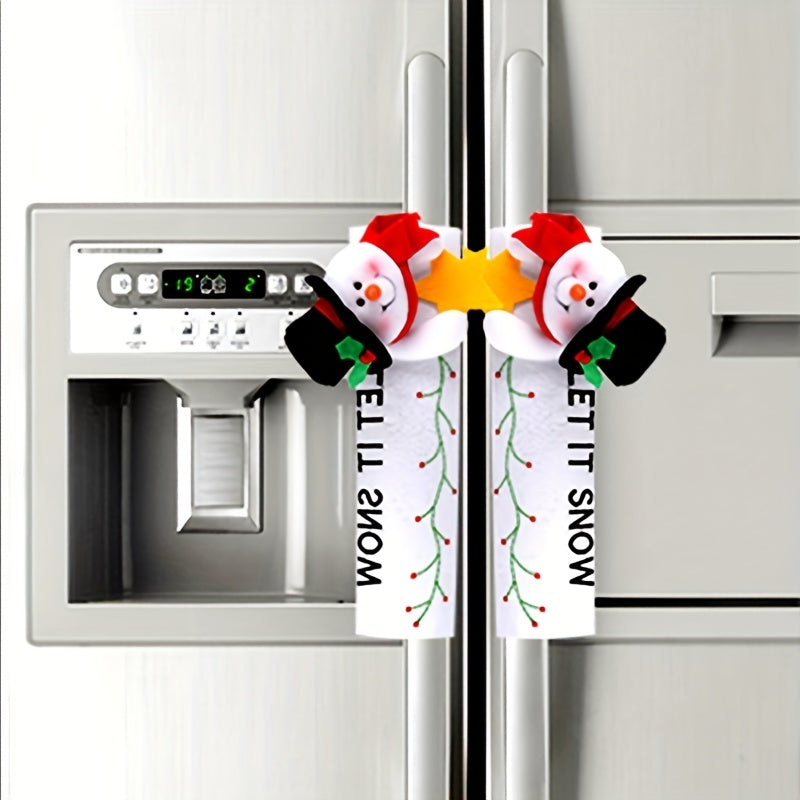 Christmas Santa Claus Fridge Handle Cover