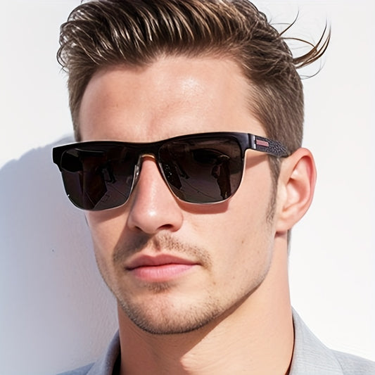 Vintage Square Frame Polarized Sunglasses UV Protection