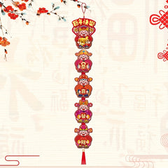 3D God Of Wealth Spring Pendant Decoration for Festive Hollow Out Year's Decor