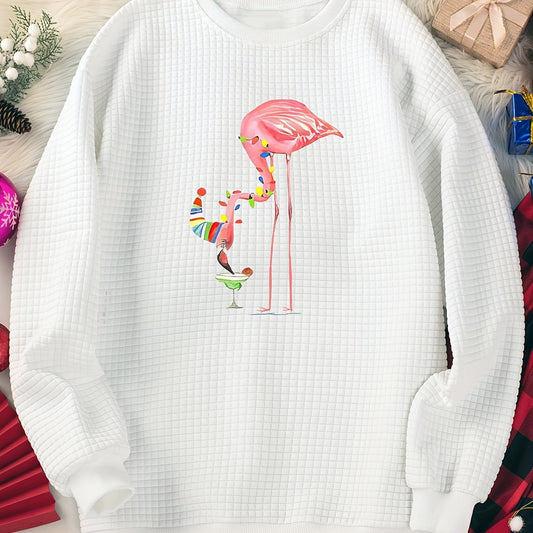 Flamingo & String Lights Print Plus Lounge Top
