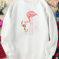 Flamingo & String Lights Print Plus Lounge Top