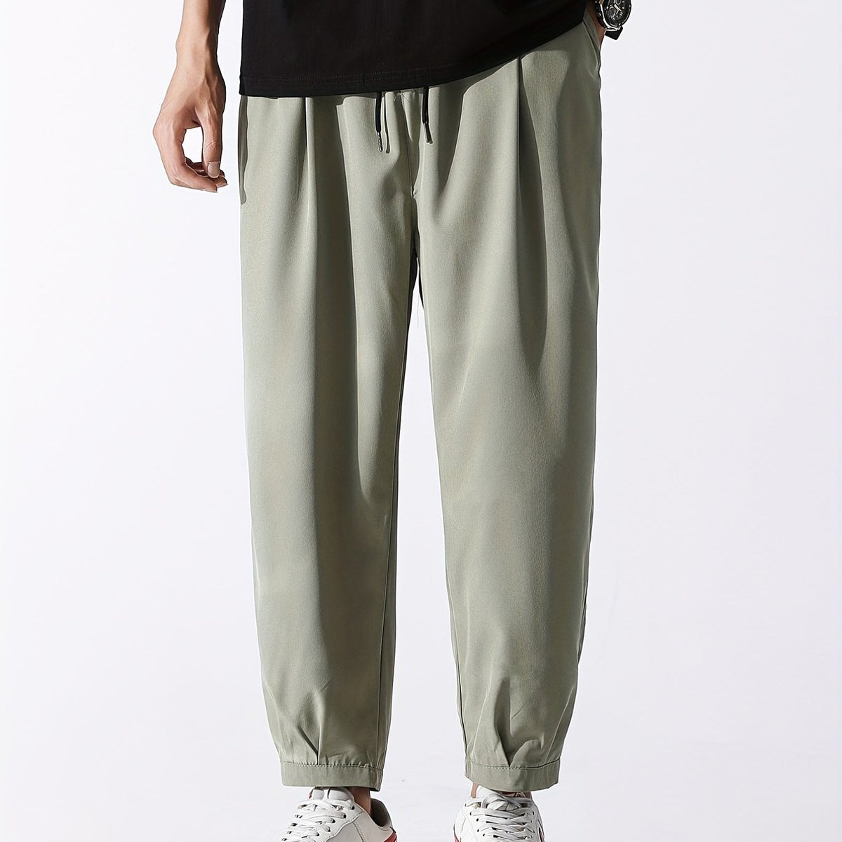 Men's Drawstring Pants Loose Casual Jogger Pants