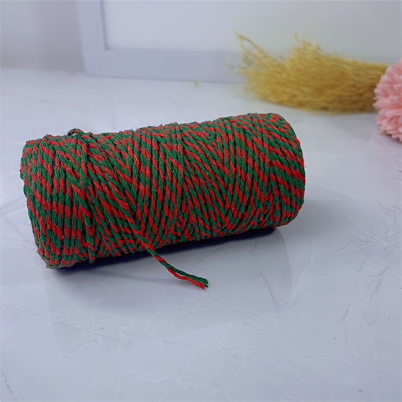 DIY Hand-woven Red Green Two-Threaded Rope Colorful Drawstring