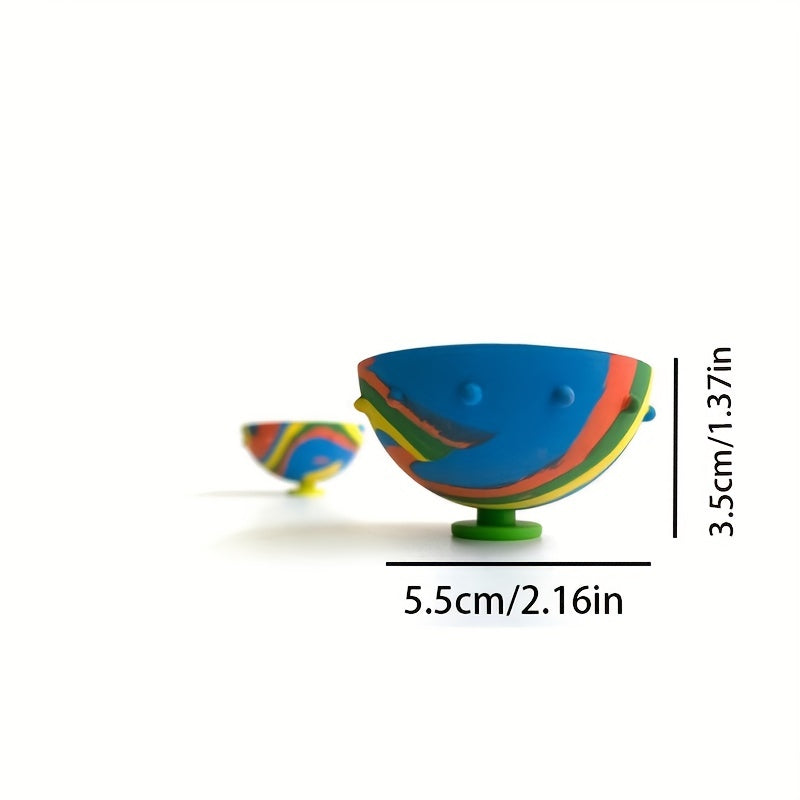 Halloween Bounce Ball Toy Fun Puzzle Rubber Relief Half Side Bounce Bowl