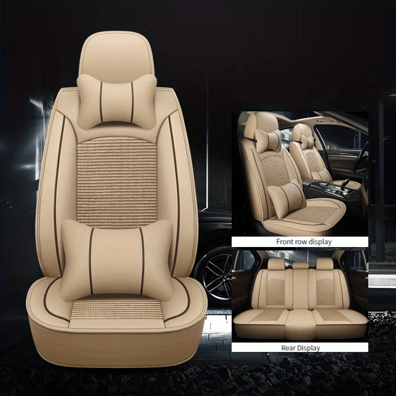 Universal PU Leather & Mesh Car Seat Covers - Upgrade Your Car Seats