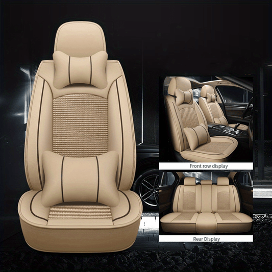 Universal PU Leather & Mesh Car Seat Covers - Upgrade Your Car Seats