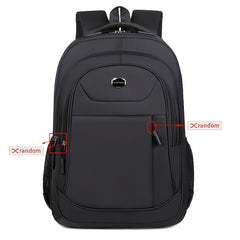 Durable Solid Colour Backpack with Multiple Zippers and Adjustable Straps